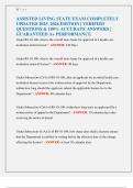 ASSISTED LIVING STATE EXAM COMPLETELY  UPDATED 2025&ndash;2026 EDITION &vert; VERIFIED  QUESTIONS & 100&percnt; ACCURATE ANSWERS &vert;  GUARANTEED A&plus; PERFORMANCE