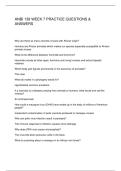 ANBI 139 WEEK 7 PRACTICE QUESTIONS & ANSWERS