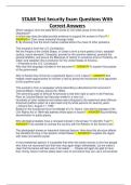STAAR Test Security Exam Questions With Correct Answers&period;