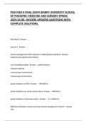 POD MED II FINAL EXAM &lpar;BARRY UNIVERSITY SCHOOL OF PODIATRIC MEDICINE AND SURGERY SPRING 2025&sol;26 DR&period; SNYDER&rpar; UPDATED QUESTIONS WITH COMPLETE SOLUTIONS&period;