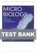 Test Bank - Microbiology with Diseases by Taxonomy&comma; 6th Edition by Bauman&comma; All Chapters 1-27 &vert; Complete Guide A&plus;