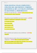 NURS 5354 FINAL EXAM COMPLETELY  UPDATED 2025&ndash;2026 EDITION &vert; VERIFIED  QUESTIONS & 100&percnt; ACCURATE ANSWERS &vert;  GUARANTEED A&plus; PERFORMANCE