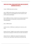 BIOS 2210 FINAL EXAM QUESTIONS AND ACCURATE ANSWERS RATED A&plus; 
