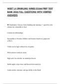 WSET L4 SPARKLING WINES EXAM PREP TEST BANK 2026 FULL QUESTIONS WITH VERIFIED ANSWERS