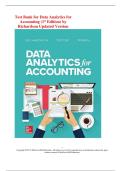 Data Analytics for Accounting &lpar;1st Edition&rpar; by Vernon Richardson &vert; Complete Test Bank with Answers