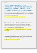 SOCIAL WORK 238 CONTENT EXAM  COMPLETELY UPDATED 2025&ndash;2026 EDITION &vert;  VERIFIED QUESTIONS & 100&percnt; ACCURATE  ANSWERS &vert; GUARANTEED A&plus; PERFORMANCE 