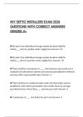 WV SEPTIC INSTALLERS EXAM 2026 QUESTIONS WITH CORRECT ANSWERS GRADED A&plus;