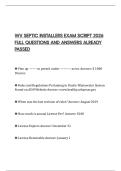 WV SEPTIC INSTALLERS EXAM SCRIPT 2026 FULL QUESTIONS AND ANSWERS ALREADY PASSED