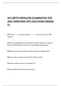 WV SEPTIC INSTALLERS EXAMINATION TEST 2026 QUESTIONS WITH SOLUTIONS GRADED A&plus;