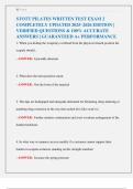 STOTT PILATES WRITTEN TEST EXAM 2  COMPLETELY UPDATED 2025–2026 EDITION |  VERIFIED QUESTIONS & 100% ACCURATE  ANSWERS | GUARANTEED A+ PERFORMANCE