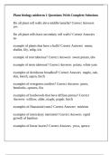 Plant biology midterm 1 Questions With Complete Solutions