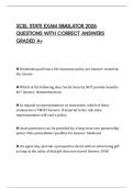 XCEL STATE EXAM SIMULATOR 2026 QUESTIONS WITH CORRECT ANSWERS GRADED A&plus;