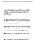 XCEL STATE EXAM SIMULATOR EXAMINATION TEST 2026 QUESTIONS WITH SOLUTIONS GRADED A&plus;