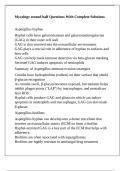 Mycology second half Questions With Complete Solutions