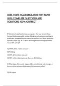 XCEL STATE EXAM SIMULATOR TEST PAPER 2026 COMPLETE QUESTIONS AND SOLUTIONS 100&percnt; CORRECT
