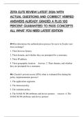 ZDTA ELITE REVIEW LATEST 2026 WITH ACTUAL QUESTIONS AND CORRECT VERIFIED ANSWERS ALREADY GRADED A PLUS 100 PERCENT GUARANTEED TO PASS CONCEPTS ALL WHAT YOU NEED LATEST EDITION