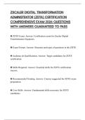 ZSCALER DIGITAL TRANSFORMATION ADMINISTRATOR &lpar;ZDTA&rpar; CERTIFICATION COMPREHENSIVE EXAM 2026 QUESTIONS WITH ANSWERS GUARANTEED TO PASS