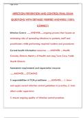 Infection Prevention & Control Final Exam 2025&colon; 100 Q&A Verified
