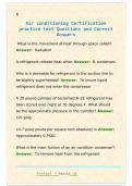 Air conditioning Certification  practice test Questions and Correct  Answers 
