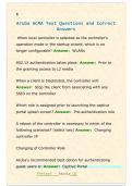 Aruba ACMA Test Questions and Correct  Answers 