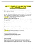 PNLE Psychiatric Nursing Questions 1 &vert; Verified Correct Answers &lpar;Latest A&plus; Grade&comma; 2024&sol;2025&rpar;