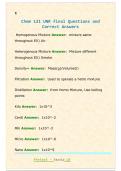 Chem 121 UNR final Questions and  Correct Answers