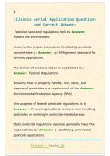 Illinois Aerial Application Questions  and Correct Answers 