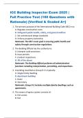 ICC Electrical Inspector Practice  Exam &vert; 100 Questions & Verified  Answers with Rationale &lbrack;Updated  2025 Edition&rsqb; 