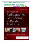 Test Bank for Radiographic Positioning and Related Anatomy 11th Edition by John Lampignano & Bontrager&vert; ISBN&colon; NO 9780323936132 &vert; Complete All Chapters &vert; Grade A&plus; &vert; Latest Updated Version