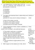 PHTLS Pre & Post Test&comma; ATLS Exam with All Correct & 100&percnt; Verified Answers&vert; Actual Complete Exam&vert; Already Graded A&plus;