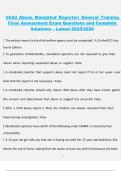 Child Abuse Mandated Reporter&colon; General Training Final Assessment Exam Questions and Complete Solutions &ndash; Latest 2025&sol;2026