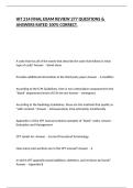 HIT 214 FINAL EXAM REVIEW 277 QUESTIONS & ANSWERS RATED 100&percnt; CORRECT&period;