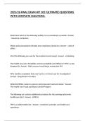 2025&sol;26 FINAL EXAM HIT 102 &lpar;ULTIMATE&rpar; QUESTIONS WITH COMPLETE SOLUTIONS&period;