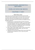 Differential Equations Template Notes