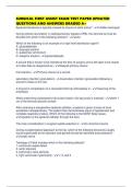 SURGICAL FIRST ASSIST EXAM TEST PAPER UPDATED QUESTIONS AND ANSWERS GRADED A&plus;