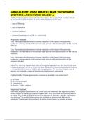 SURGICAL FIRST ASSIST PRACTICE EXAM TEST UPDATED QUESTIONS AND ANSWERS GRADED A&plus;