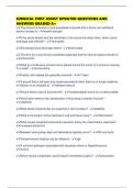 SURGICAL FIRST ASSIST UPDATED QUESTIONS AND ANSWERS GRADED A&plus;