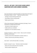 AHS 131 - HIT UNIT 1 TEST STUDY GUIDE &lpar;LATEST&rpar; QUESTIONS WITH 100&percnt; CORRECT ANSWERS&period;