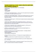 TANIUM ESSENTIALS STUDY GUIDE UPDATED QUESTIONS AND ANSWERS GRADED A&plus;