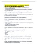 TANIUM ESSENTIALS TEST PAPER EXAM UPDATED QUESTIONS AND ANSWERS GRADED A&plus;