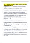 TFM 12 ACTUAL FINAL PAPER UPDATED QUESTIONS AND ANSWERS GRADED A&plus;