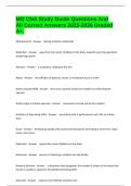 MO CNA Study Guide Questions And All Correct Answers 2025-2026 Graded A&plus;&period;