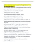 TFM 12 CORE EXAM MANUAL UPDATED QUESTIONS AND ANSWERS GRADED A&plus;