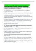 TFM 12 FIRE ALARM TECHNICAL MAIN EXAMS SHEET UPDATED QUESTIONS AND ANSWERS GRADED A&plus;
