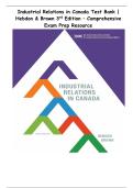 Industrial Relations in Canada (3rd Edition, Hebdon & Brown) — Complete Test Bank with Answers