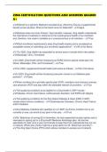 ZING CERTIFICATION QUESTIONS AND ANSWERS GRADED A&plus;