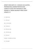 HENKE'S MED MATH CH&period; 3 DOSAGE CALCULATION&comma; PREPARATION & ADMINISTRATION EXAM COMPLETE GUIDE WITH RATIONALES 100&percnt; VERIFIED A&plus; GRADE ASSURED&excl;&excl;&excl;&excl;NEW LATEST UPDATE&excl;&excl;&excl;&excl;&excl;&excl;