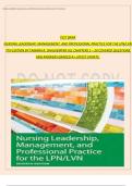 Nursing Leadership&comma; Management&comma; and Professional Practice for the LPN&sol;LVN &ndash; 7th Edition by Tamara R&period; Dahlkemper &vert; Complete Test Bank &lpar;Chapters 1&ndash;20&rpar; &vert; Verified and Updated Questions and Answers