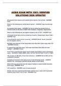 ACBIS EXAM WITH 100&percnt; VERIFIED SOLUTIONS 2026 UPDATE&excl;&excl;