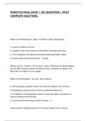 NURS3725 FINAL EXAM &vert; 105 QUESTIONS &vert; WITH COMPLETE SOLUTIONS&period;